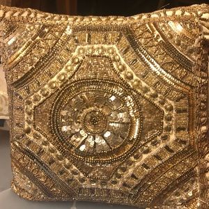 Pier 1 gold pillow
